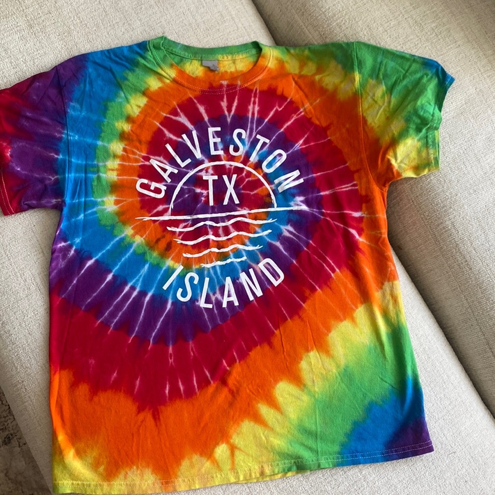 NWOT Tie Dye Shirt Galveston TX M-L